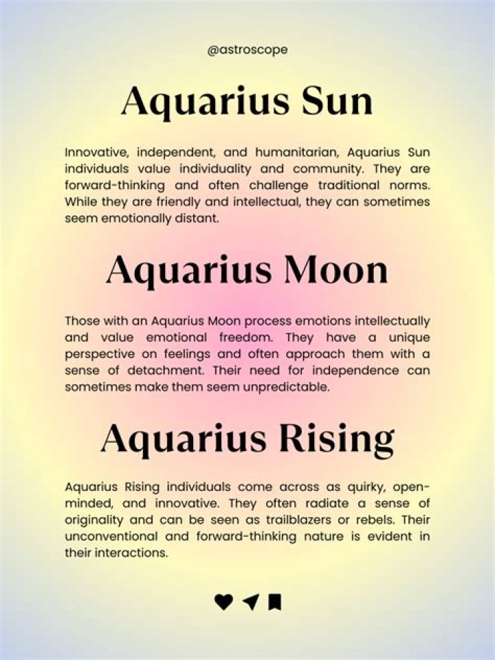 Aquarius Sun with Scorpio Moon and Aquarius Rising — Truly Divine