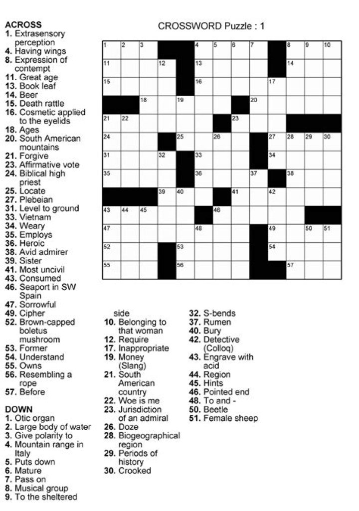 Average Crossword Clue Puzzle Answer With 4 letters