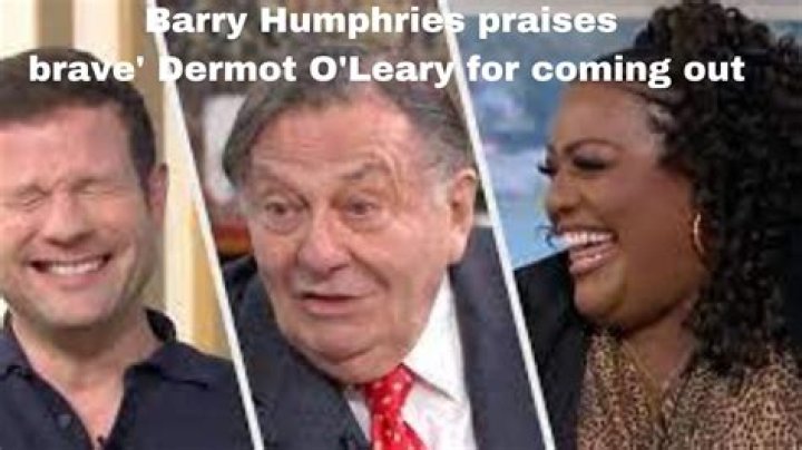 Barry Humphries congratulating Dermot O’Leary for bravely ‘coming out’ hailed as one of TV's greatest moments