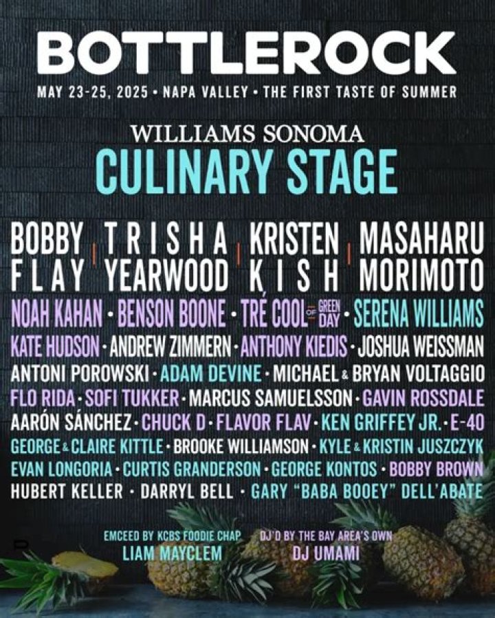 BottleRock Napa Valley Announces 2017 Williams Sonoma Culinary Stage Lineup