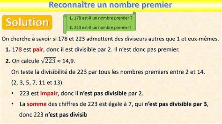 Comment savoir si un nombre est premier?