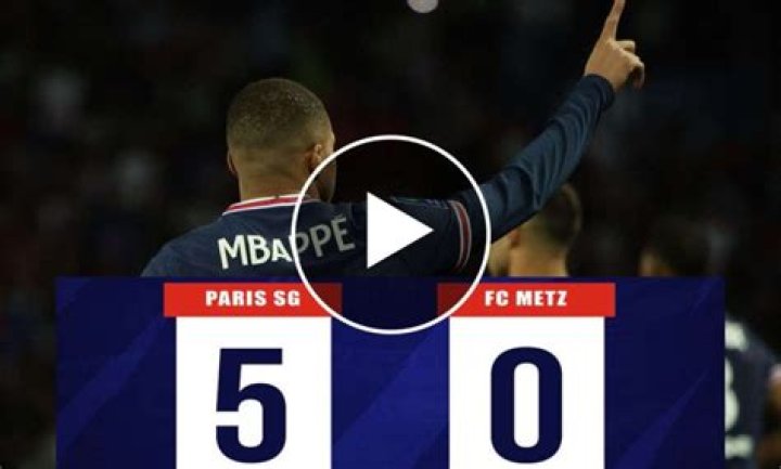 FT: PSG 5-0 Metz, Kylian Mbappe Bags HATTRICK! (VIDEO HIGHLIGHTS)
