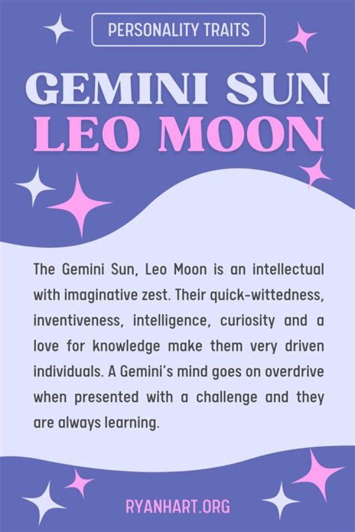 Leo Sun with Gemini Moon and Gemini Rising — Truly Divine
