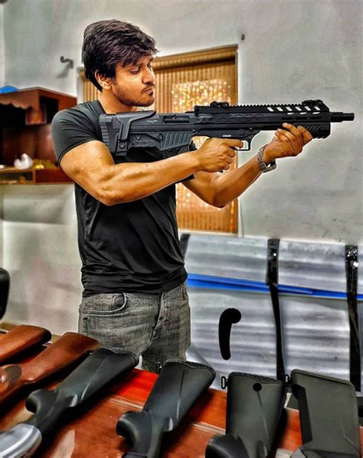 Nikhil Takes Aim With A Real Gun