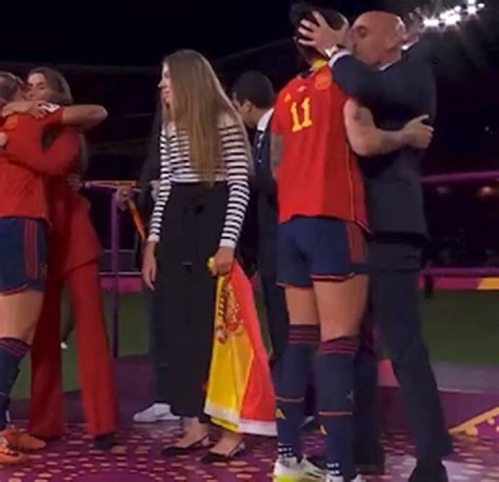 Spanish football boss sparks more fury after being spotted 'grabbing crotch' at World Cup