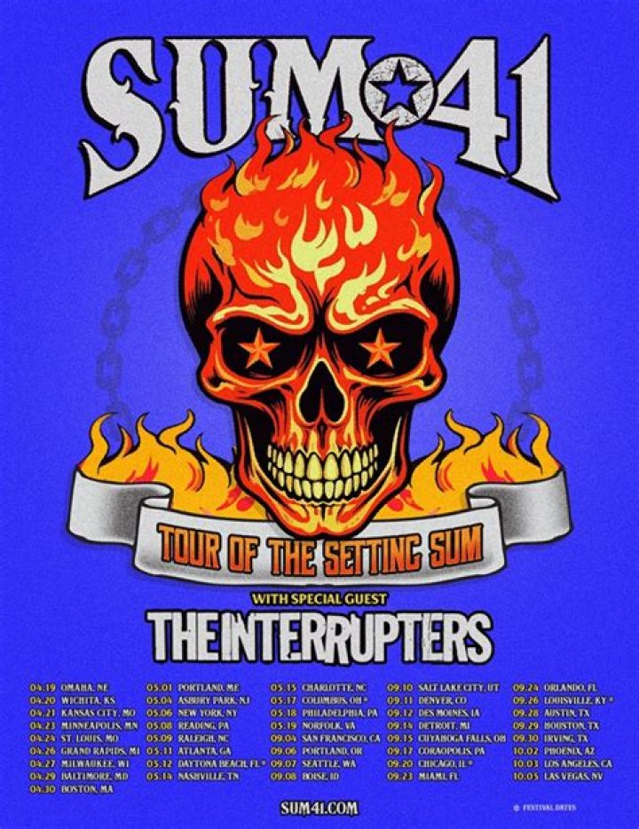 Sum 41 Announce Final Headlining World Tour ‘Tour Of The Setting Sum’
